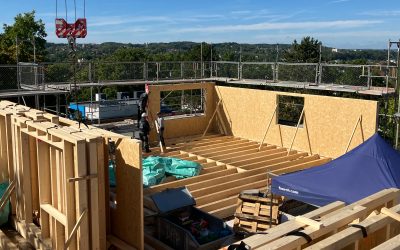 Oberer Pelzhügel 5: Bauprojekt aus Holz nimmt Gestalt an