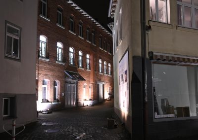 Beleuchtete Gebäude