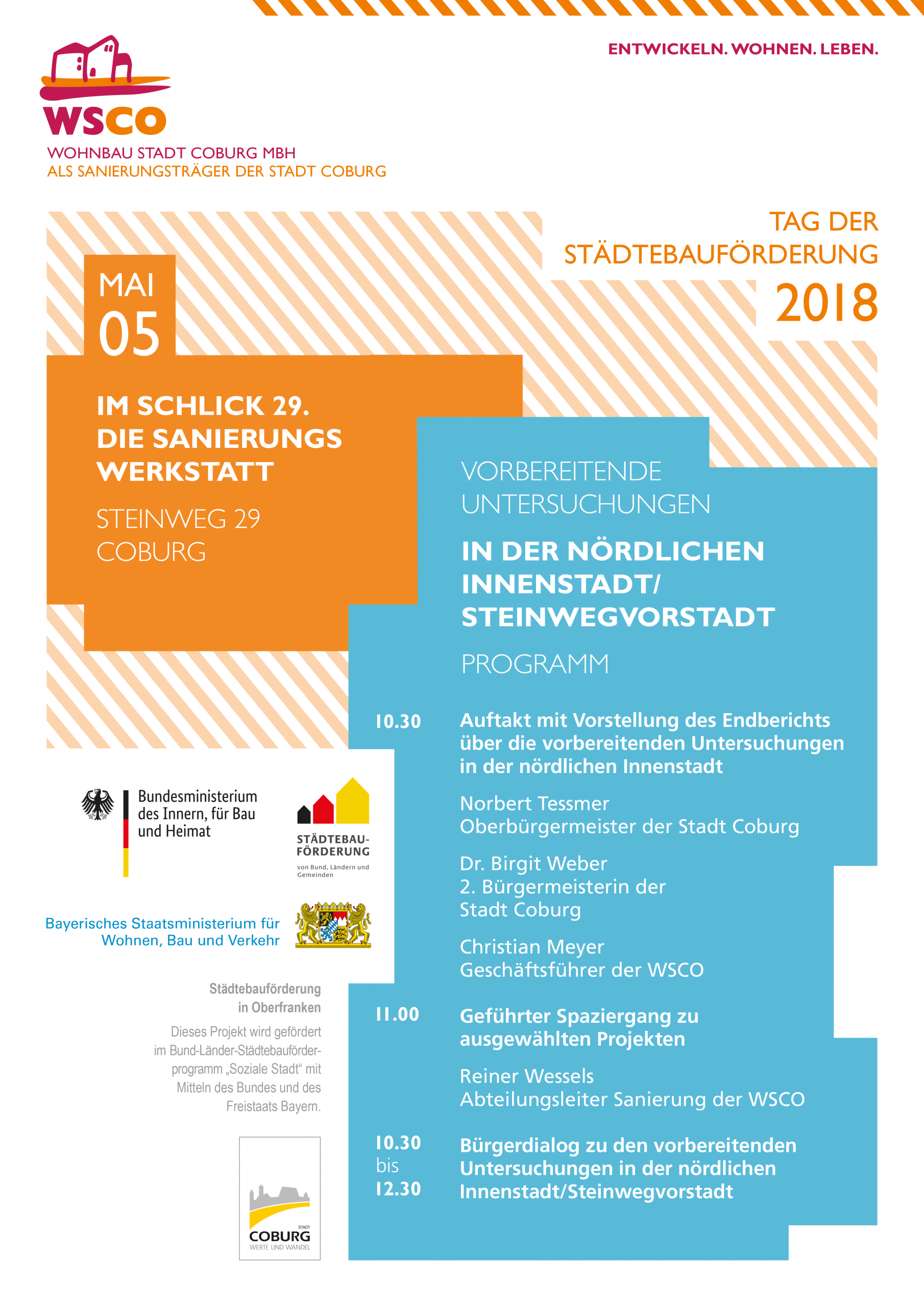 Plakat Tag der Städtebauförderung 2018 Programm Plakat zum tag der Städtebauförderung 2018